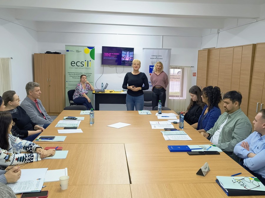 Succes în prima zi de formare ECSILI: DAS Arad și partenerii consolidează rețeaua de incluziune pentru refugiați